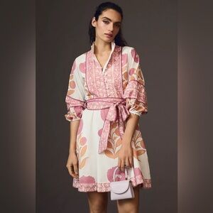 Anthropologie Sue Sartor Flounce Shorty Dress